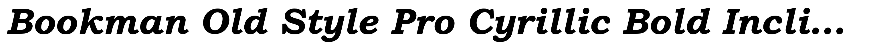 Bookman Old Style Pro Cyrillic Bold Inclined
